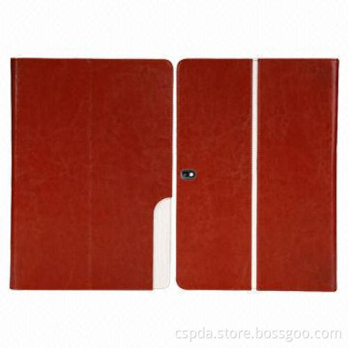 Book Folio Slim Case for Samsung Galaxy Note Pro 12.2, with White Stripe and Name Card Slot